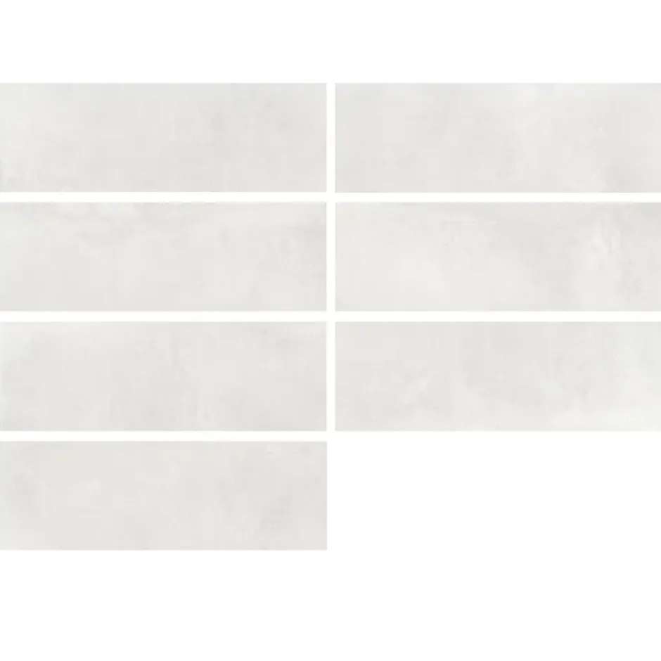 Carrelage mural intérieur effet béton blanc L.90 x l.30 cm x ép.8 mm, Pavlos- Outlet
