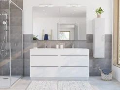 Colours Carrelage mural intérieur effet béton gris mat L.40 x l.25 cm x ép.8,8 mm, Cimenti