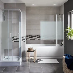 Colours Carrelage mural intérieur effet béton gris mat L.40 x l.25 cm x ép.8,8 mm, Cimenti