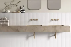 Lux Mosaic Carrelage mural intérieur Premium 15x45 cm Argos White rectangulaire finition mate