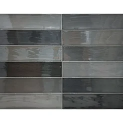 Lux Mosaic Carrelage mural intérieur/exterieur. Grès cérame Zellige Coal 7x28cm