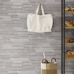 Carrelage Mural Intérieur/Extérieur Grès cérame Premium 15x45 cm Amsterdam Grey Rectangulaire Effet Brique-Lux Mosaic Hot