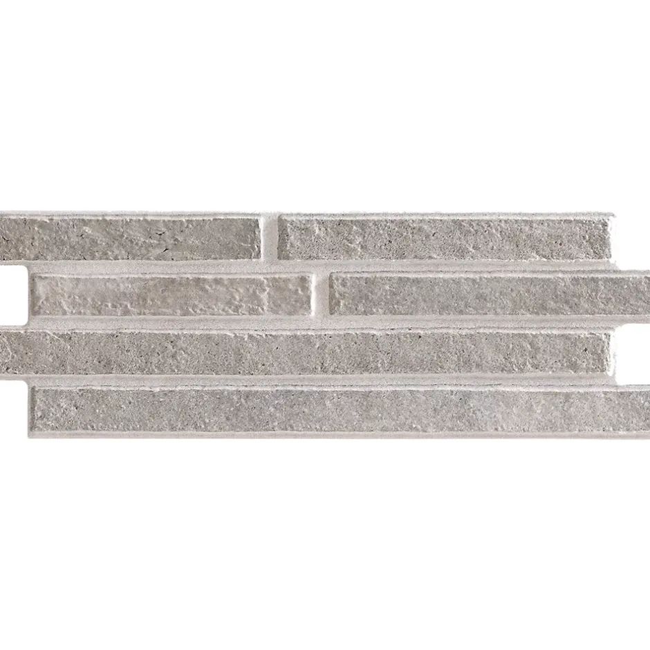 Carrelage Mural Intérieur/Extérieur Grès cérame Premium 15x45 cm Amsterdam Grey Rectangulaire Effet Brique-Lux Mosaic Hot