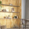 Carrelage mural intérieur/exterieur. Grès cérame Zellige Ochre 7x28cm-Lux Mosaic Clearance