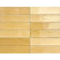 Carrelage mural intérieur/exterieur. Grès cérame Zellige Ochre 7x28cm-Lux Mosaic Clearance