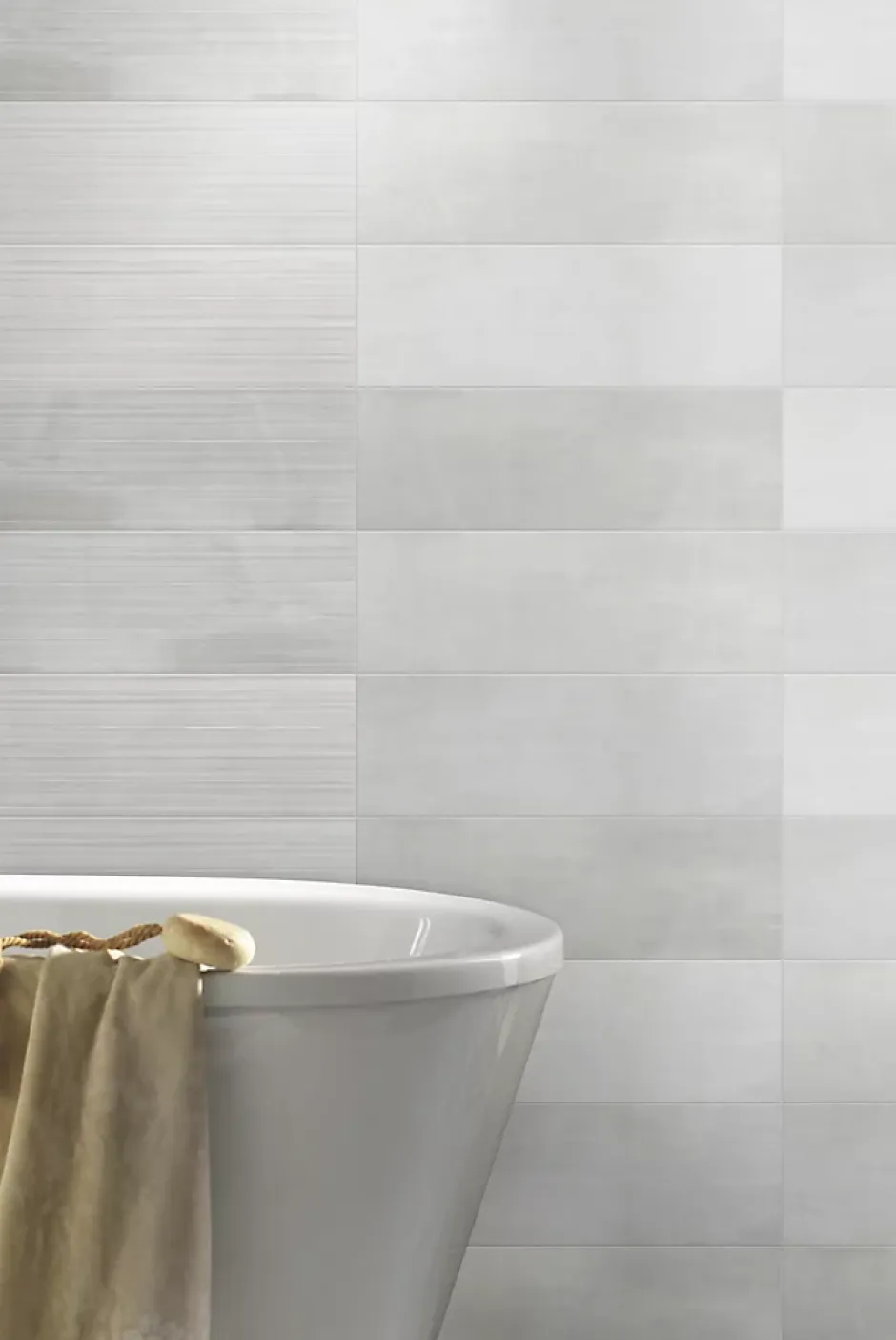 GoodHome Carrelage mural Kofrage 20x60 cm gris clair