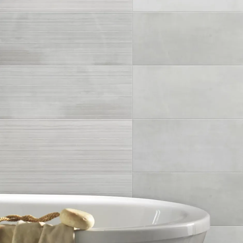 GoodHome Carrelage mural Kofrage 20x60 cm gris clair