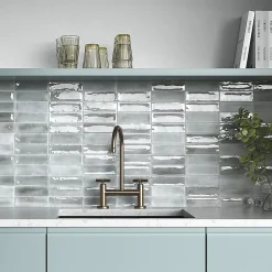 Lux Mosaic Carrelage Mural Mini Metro 5x15cm Premium. Beret Steel Matt