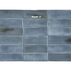 Carrelage Mural Mini Metro 5x15cm Premium. Beret Night Blue Brillant-Lux Mosaic