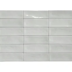 Carrelage Mural Mini Metro 5x15cm Premium. Beret Silver Brillant-Lux Mosaic Outlet