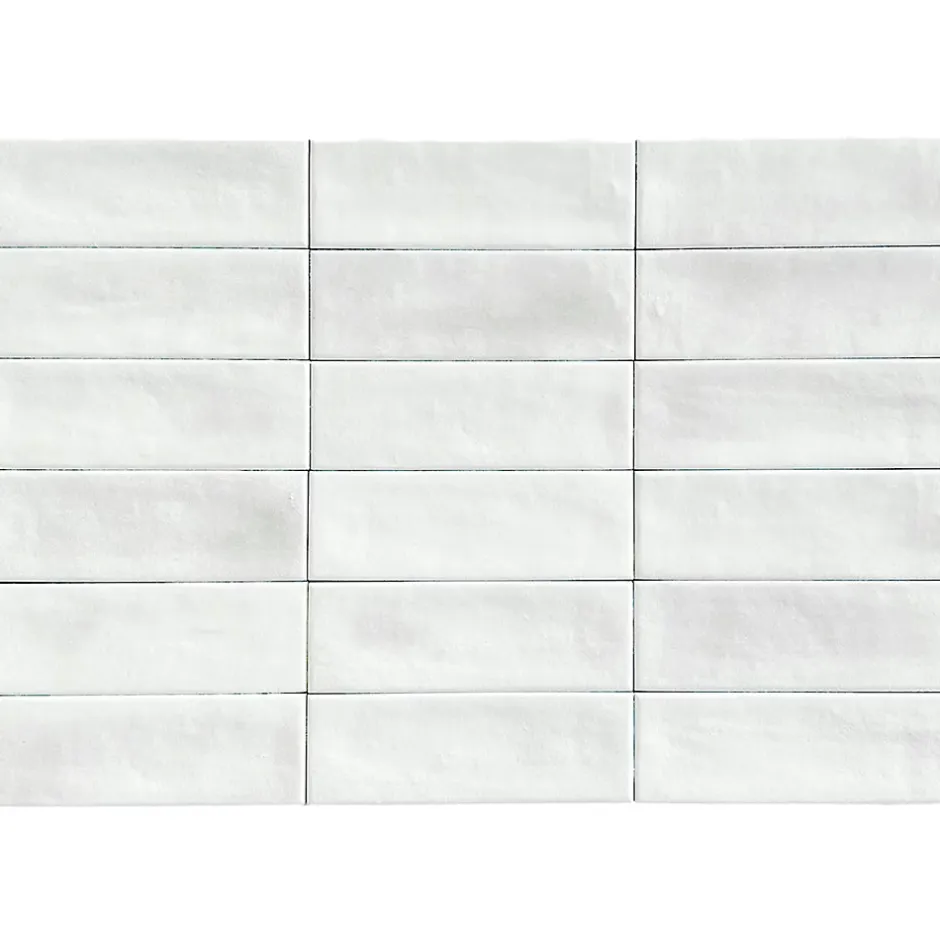 Carrelage Mural Mini Metro 5x15cm Premium. Beret White Matt-Lux Mosaic New