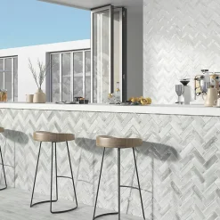 Carrelage Mural Mini Metro 5x15cm Premium. Beret White Matt-Lux Mosaic New