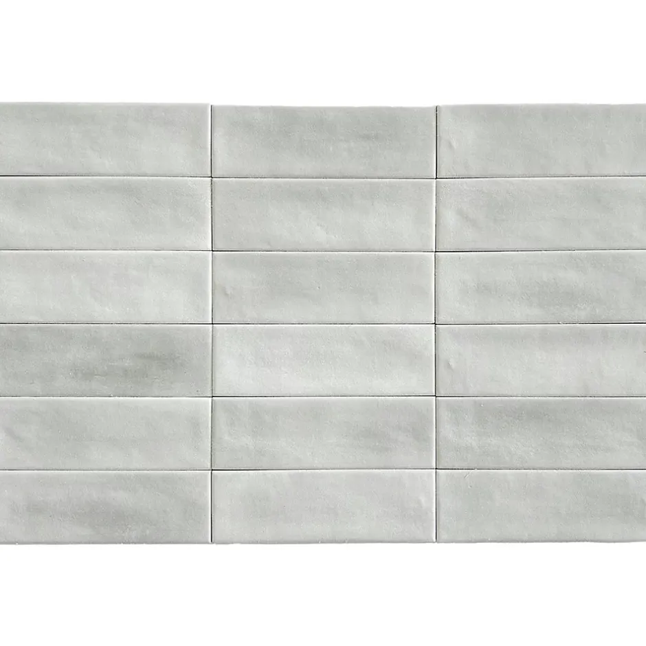 Lux Mosaic Carrelage Mural Mini Metro 5x15cm Premium. Beret Silver Matt