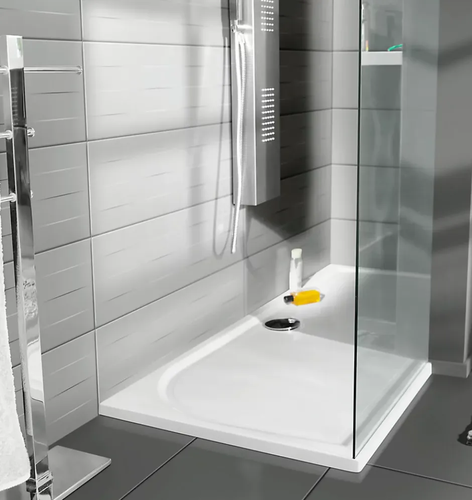 GoodHome Carrelage mural Plain 20x60 cm gris clair