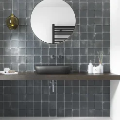 Carrelage Mural Premium Beret Coal Série 12x12cm-Lux Mosaic New