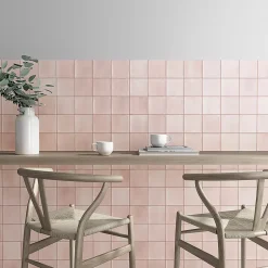 Lux Mosaic Carrelage Mural Premium Beret Rose Série 12x12cm