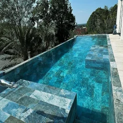 Concept Mosaïque Carrelage Piscine BALI BLUE 30x60 cm EFFET PIERRE DE BALI