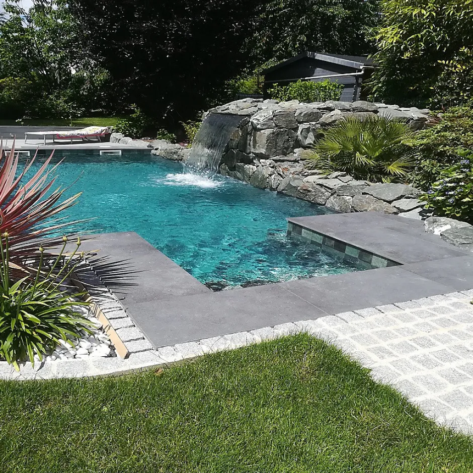 Concept Mosaïque Carrelage Piscine GREEN PARADISE 15x15 cm imitation pierre de bali