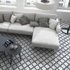 Carrelage premium effect ciment mat Fleur 20x20 cm-Lux Mosaic New