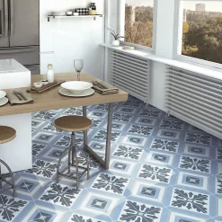 Carrelage premium effect ciment mat Max Blue 20x20cm-Lux Mosaic Clearance