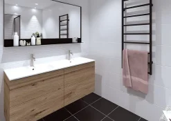 Ilcom Carrelage rectifié pour mur à usage intérieur 30 cm x 60 cm bicottura - Super White Matt - Sp. 9mm