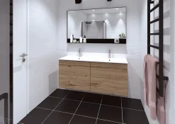 Ilcom Carrelage rectifié pour mur à usage intérieur 30 cm x 60 cm bicottura - Super White Matt - Sp. 9mm