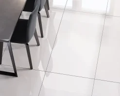 Carrelage rectifié pour sol ou mur intérieur 60 cm x 120 cm Glossy - Alaska White-Ilcom Clearance