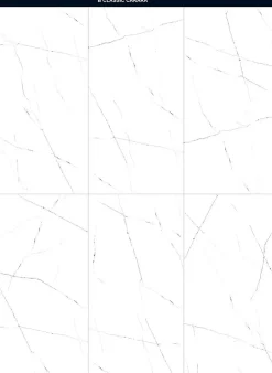 Carrelage rectifié pour sol ou mur intérieur ou extérieur 60 cm x 120 cm - Classic Carrara White-Ilcom Hot