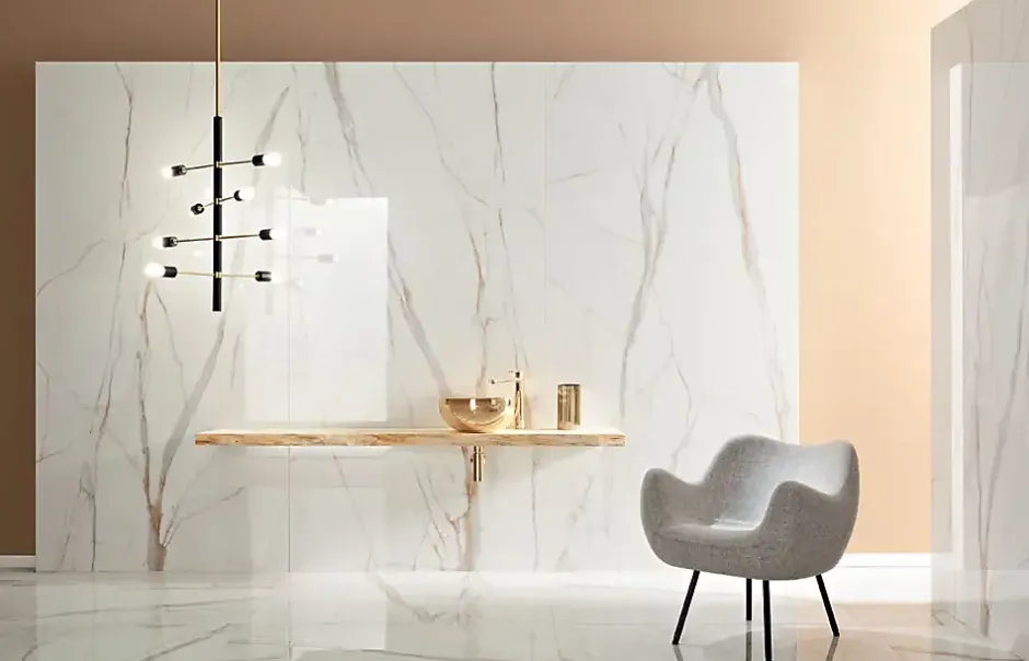 Carrelage rectifié pour sol ou mur intérieur ou extérieur 60 cm x 120 cm - Swiss Gold-Ilcom Online