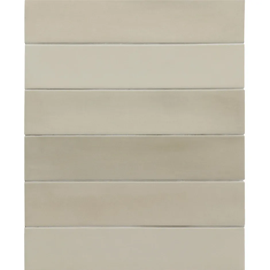 Eiffel art construction Carrelage sol / mur brique effet béton beige mate 6x30 cm WADI BEIGE