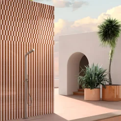 Aelle Carrelage Carrelage sol / mur briquette rectangulaire uni rouge brillant 5X15 cm FÄRGBLOCK LUCIDO CANNELLA FGB110L