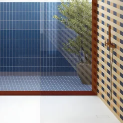 Carrelage sol / mur briquette rectangulaire uni bleu foncé mate 5X15 cm FÄRGBLOCK MATT OCEANO FGB118M-Aelle Carrelage Sale