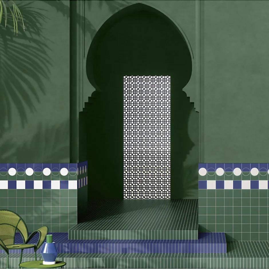 Carrelage sol / mur briquette rectangulaire uni bleu foncé mate 5X15 cm FÄRGBLOCK MATT OCEANO FGB118M-Aelle Carrelage Sale