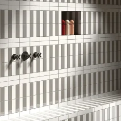 Carrelage sol / mur briquette rectangulaire uni cendre brillant 5X15 cm FÄRGBLOCK LUCIDO CENERE FGB103L-Aelle Carrelage Sale