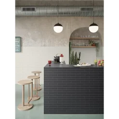 Aelle Carrelage Carrelage sol / mur brique uni blanc crème 5,6x23,2 cm MODULO BASE GESSO