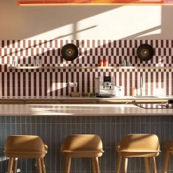 Carrelage sol / mur briquette rectangulaire uni rouge mate 5X15 cm FÄRGBLOCK MATT BORGOGNA FGB 124M-Aelle Carrelage Sale