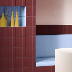 Carrelage sol / mur briquette rectangulaire uni rouge mate 5X15 cm FÄRGBLOCK MATT BORGOGNA FGB 124M-Aelle Carrelage Sale