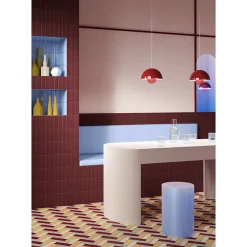 Carrelage sol / mur briquette rectangulaire uni rouge mate 5X15 cm FÄRGBLOCK MATT BORGOGNA FGB 124M-Aelle Carrelage Sale