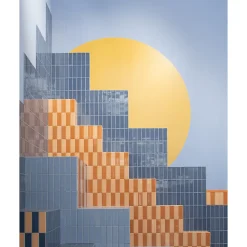 Carrelage sol / mur briquette rectangulaire uni bleu brillant 5X15 cm FÄRGBLOCK LUCIDO CIELO FGB104L-Aelle Carrelage