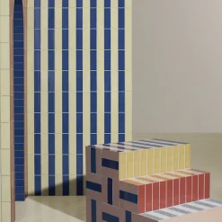 Carrelage sol / mur briquette rectangulaire uni bleu foncé brillant 5X15 cm FÄRGBLOCK LUCIDO OCEANO FGB105L-Aelle Carrelage Best