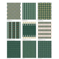 Aelle Carrelage Carrelage sol / mur briquette rectangulaire uni vert émeraude mate 5X15 cm FÄRGBLOCK MATT SMERALDO FGB120M