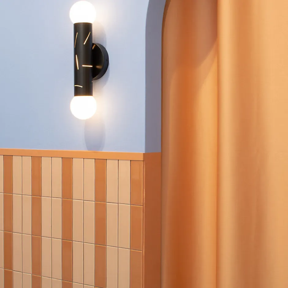 Carrelage sol / mur briquette rectangulaire uni orange brillant 5X15 cm FÄRGBLOCK LUCIDO ARANCIO FGB109L-Aelle Carrelage Discount