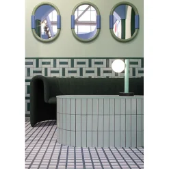 Aelle Carrelage Carrelage sol / mur briquette rectangulaire uni vert menthe mate 5X15 cm FÄRGBLOCK MATT MENTA FGB119M