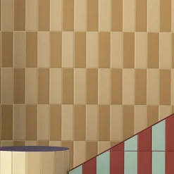 Aelle Carrelage Carrelage sol / mur briquette rectangulaire uni jaune moutarde brillant 5X15 cm FÄRGBLOCK LUCIDO SENAPE FGB113L