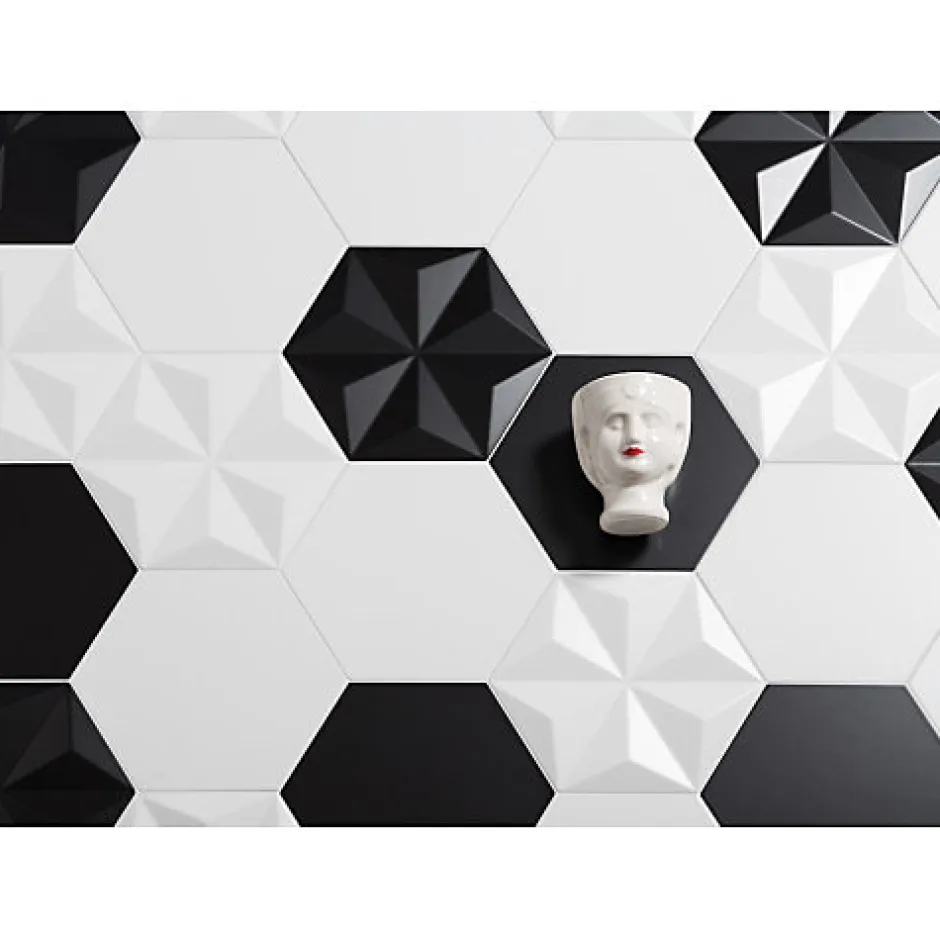 Carrelage sol / mur brique à relief uni bleu vert 5,6x23,2 cm MODULO TONDI MUSCHIO-Aelle Carrelage New