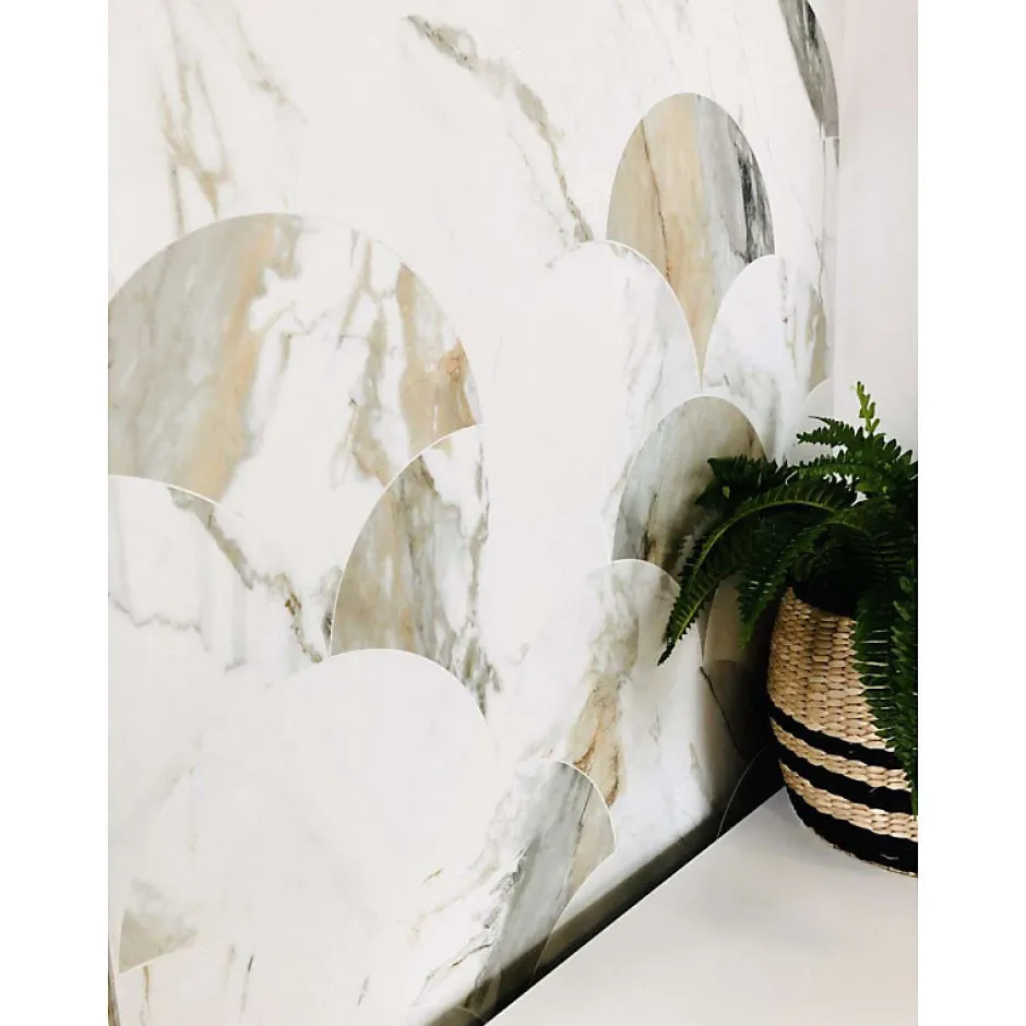 Carrelage sol / mur écaillon poisson effet marbre grand format NIKOI TULUM KIRUNA-Aelle Carrelage Best