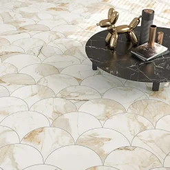 Carrelage sol / mur écaillon poisson effet marbre grand format NIKOI TULUM KIRUNA-Aelle Carrelage Best