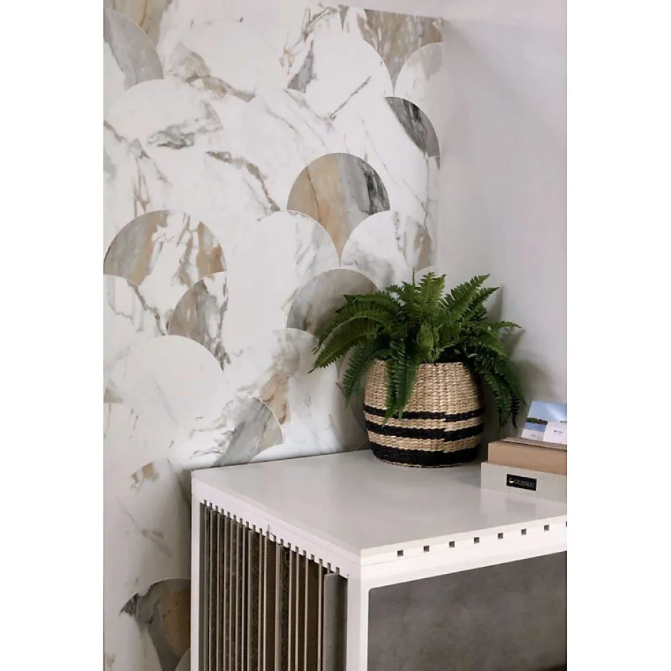 Carrelage sol / mur écaillon poisson effet marbre grand format NIKOI TULUM KIRUNA-Aelle Carrelage Best