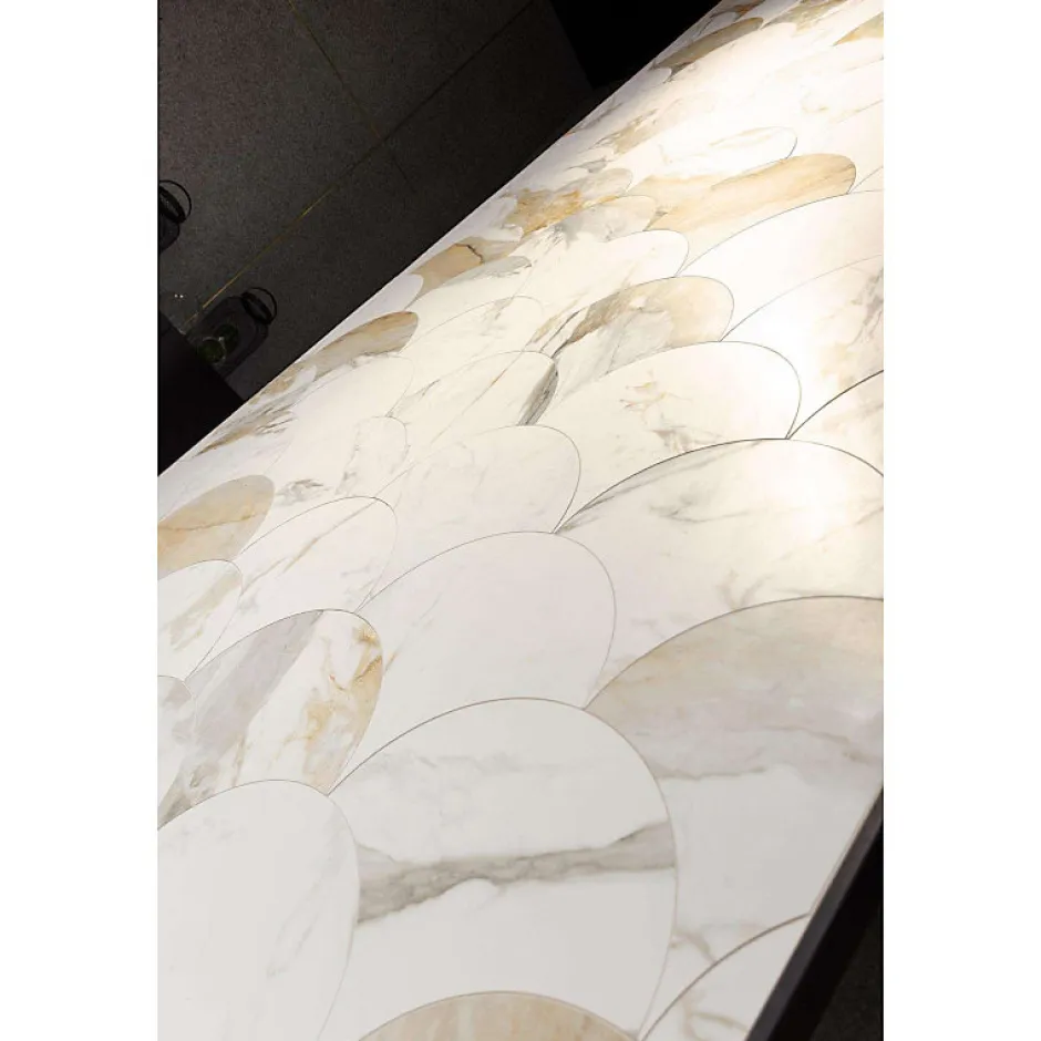 Carrelage sol / mur écaillon poisson effet marbre grand format NIKOI TULUM KIRUNA-Aelle Carrelage Best