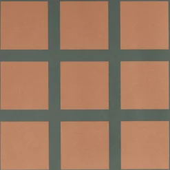 Aelle Carrelage Carrelage sol / mur décor mosaique vert et terracotta 18,6x18,6 cm OLTRE9 Verde Cotto